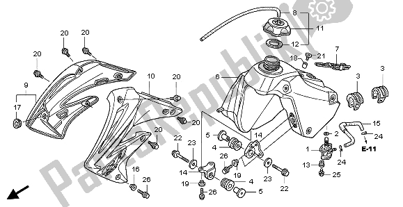 Todas las partes para Depósito De Combustible de Honda CR 85 RB LW 2007