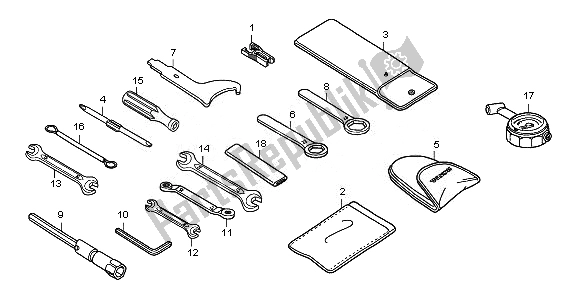 All parts for the Tools of the Honda CBF 1000 FT 2011