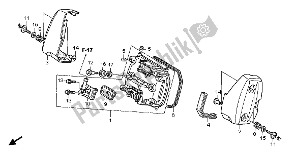 Tutte le parti per il Coperchio Della Testata Anteriore del Honda VT 125C 2006