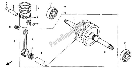 Toutes les pièces pour le Vilebrequin Et Piston du Honda SA 50 1 1993