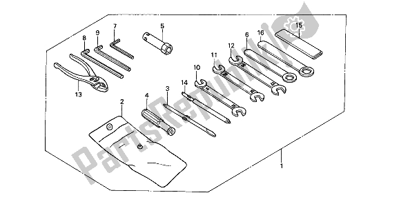 All parts for the Tools of the Honda NX 250 1989