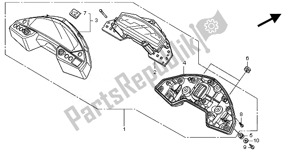 Tutte le parti per il Metro (kmh) del Honda CBR 600 FA 2011