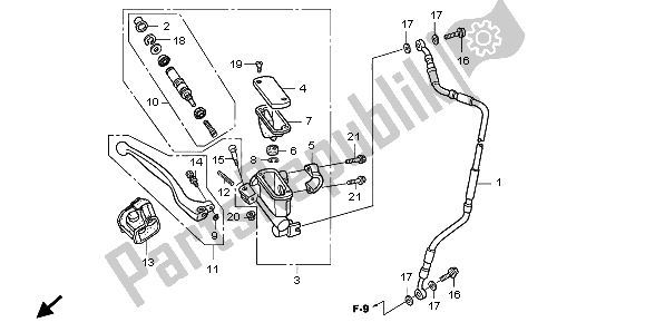 Tutte le parti per il Pompa Freno del Honda CRF 250X 2007