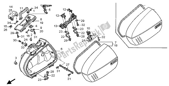 Toutes les pièces pour le Sacoche De Selle du Honda ST 1300A 2006