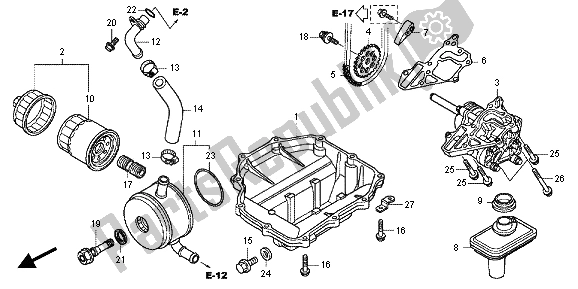 Todas las partes para Bomba De Aceite de Honda VFR 1200F 2013