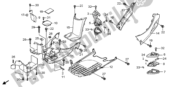 Wszystkie części do Panel Pod? Ogowy I Stopie? Pasa? Era Honda SH 300 2007