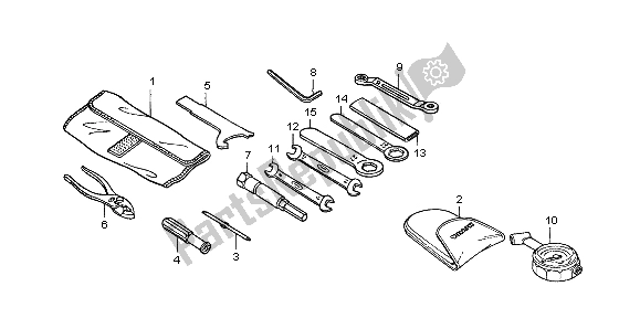 Alle onderdelen voor de Hulpmiddelen van de Honda CBR 600F 2007