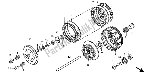 Todas las partes para Embrague de Honda CR 500R 2000