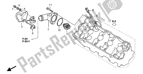 All parts for the Thermostat of the Honda CBF 600S 2007