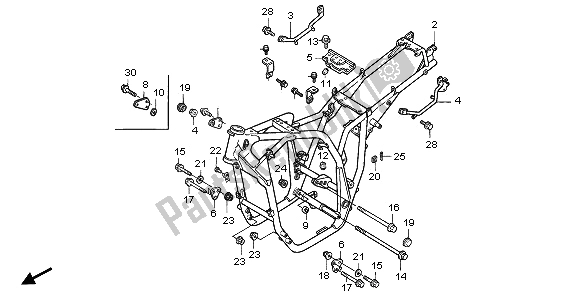 All parts for the Frame Body of the Honda CB 1000F 1995