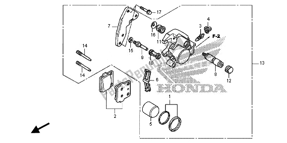 All parts for the Front Brake Caliper of the Honda CRF 150 RB LW 2014