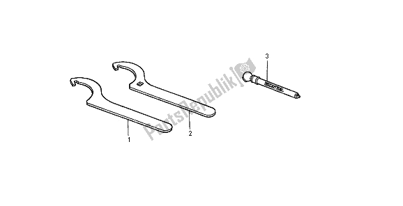 Todas las partes para Llave Fop-2 de Honda XR 400R 1996