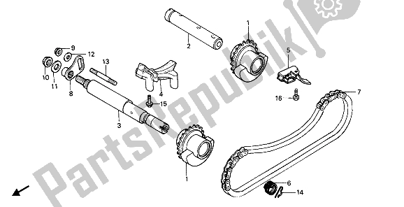 All parts for the Balancer of the Honda CMX 450C 1988