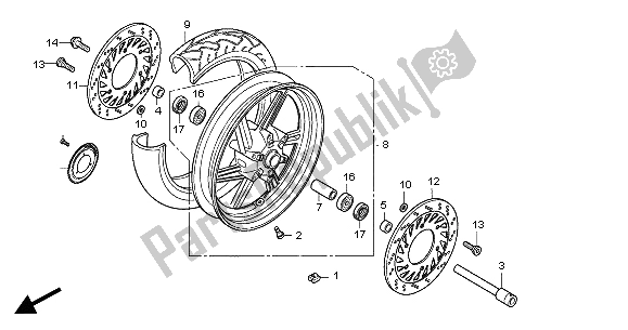 Todas las partes para Rueda Delantera de Honda CBF 600S 2004