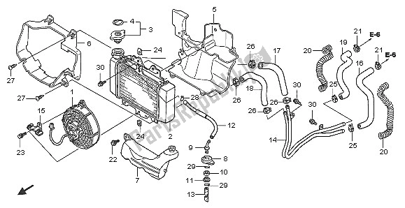 Tutte le parti per il Termosifone del Honda SH 150 2005