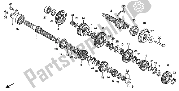 Tutte le parti per il Trasmissione del Honda VFR 400R3 1990