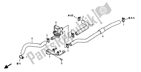 All parts for the Air Injection Control of the Honda XL 125V 2011