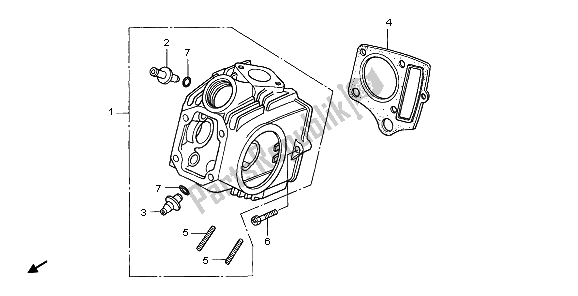 Todas las partes para Cabeza De Cilindro de Honda XR 70R 1998