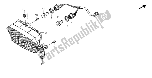 Toutes les pièces pour le Feu Arrière du Honda CBR 1000F 1998