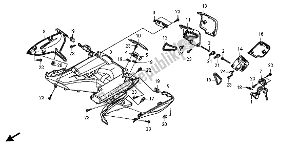 Tutte le parti per il Scatola Interna del Honda FJS 600A 2012