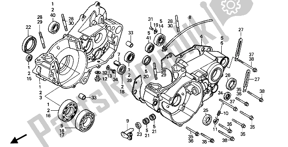 Todas las partes para Caja Del Cigüeñal de Honda CR 250R 1989