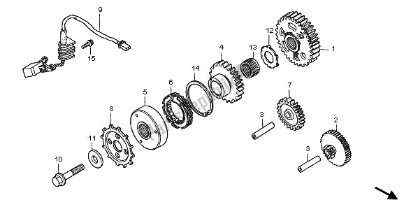 Tutte le parti per il Generatore Di Impulsi del Honda VFR 800 2010