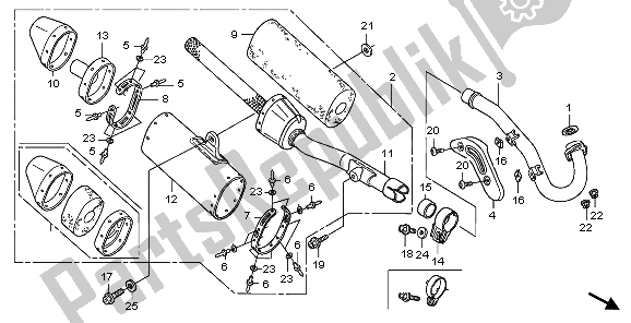 Todas las partes para Silenciador De Escape de Honda CRF 450R 2006