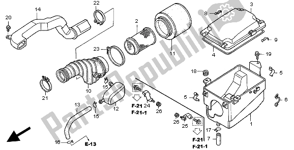 Todas las partes para Filtro De Aire de Honda TRX 400 EX Sportrax 2006