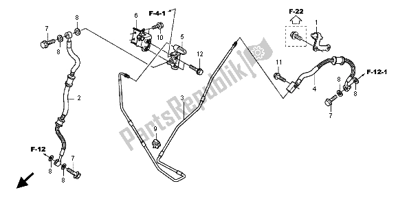 Tutte le parti per il Rr. Tubo Freno E Tubo Freno del Honda SH 150 2012