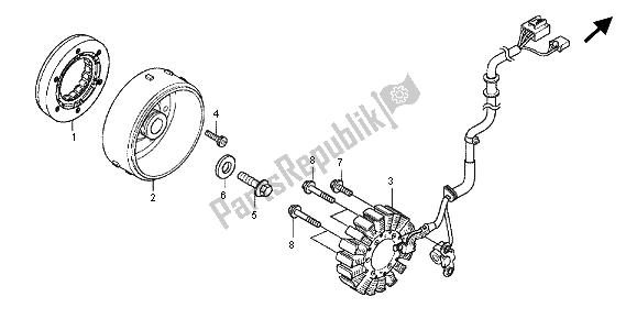 Wszystkie części do Generator Honda SH 300R 2012