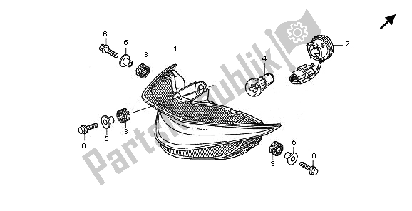 Todas las partes para Luz De La Cola de Honda XL 700V Transalp 2008