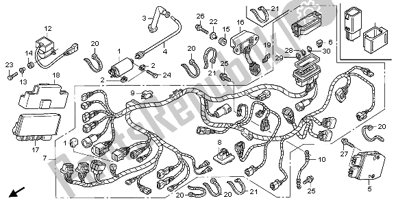 Todas las partes para Arnés De Cables de Honda TRX 680 FA Fourtrax Rincon 2006