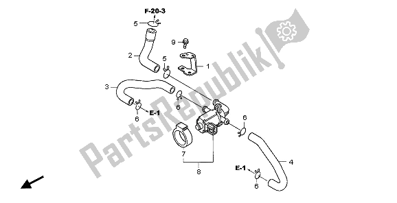 All parts for the Air Injection Control Valve of the Honda CBR 1000 RR 2006