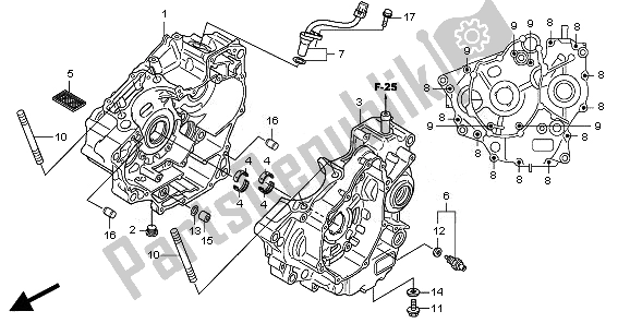 All parts for the Crankcase of the Honda CBR 250R 2011