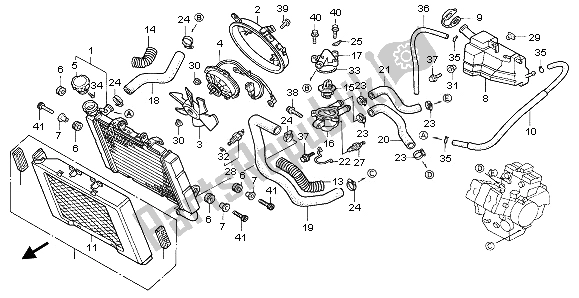 Toutes les pièces pour le Radiateur du Honda VF 750C 1995