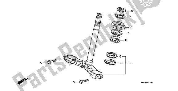 Todas las partes para Vástago De Dirección de Honda CB 600F3 Hornet 2009