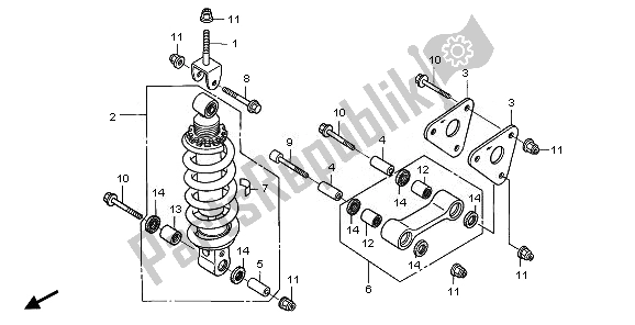 Tutte le parti per il Cuscino Posteriore del Honda CBR 1100 XX 2008