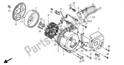 lewa pokrywa skrzyni korbowej i generator