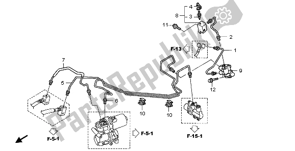 Alle onderdelen voor de Doseerafsluiter van de Honda VFR 800A 2007