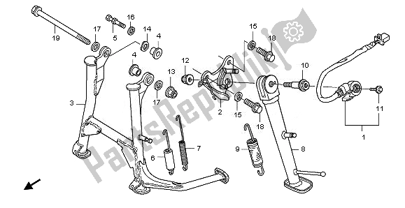 Tutte le parti per il In Piedi del Honda CBF 1000F 2011