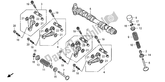 Todas las partes para árbol De Levas Y Válvula (delantero) de Honda VFR 1200F 2012