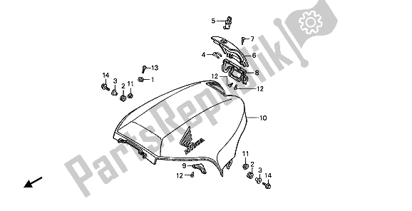 All parts for the Shelter of the Honda ST 1100 1992