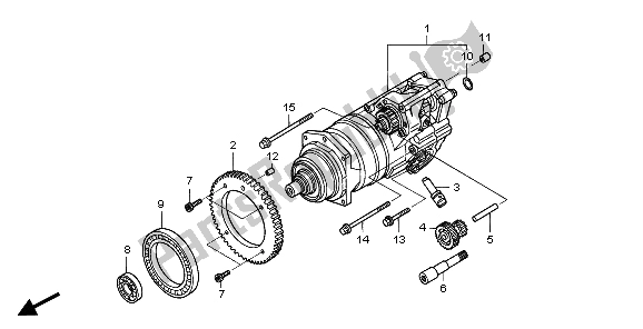 All parts for the Hondamatic of the Honda TRX 400 FA 2007