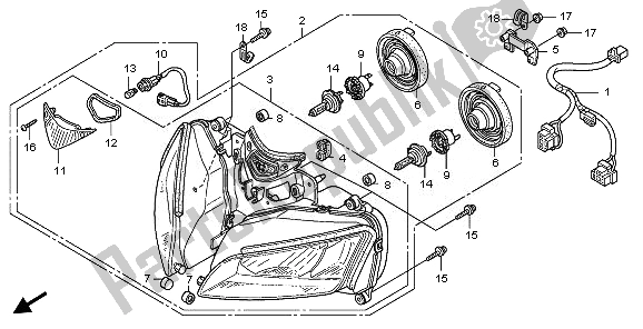 Toutes les pièces pour le Phare du Honda CBR 125 RW 2010