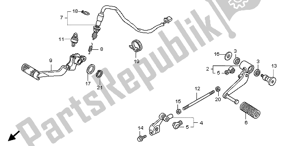 Todas las partes para Pedal de Honda CB 1300 2009