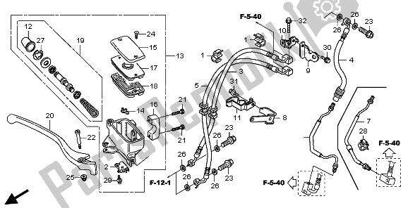 Todas las partes para Cilindro Maestro Del Freno Delantero de Honda VT 750C2S 2011