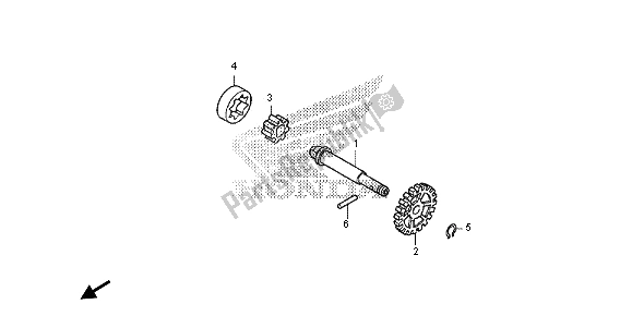 All parts for the Oil Pump of the Honda CRF 150 RB LW 2013