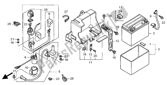 Tutte le parti per il Batteria del Honda TRX 400 EX Sportrax 2006