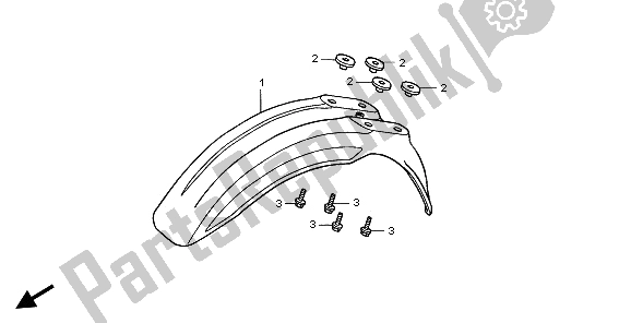 Todas las partes para Guardabarros Delantero de Honda CR 80 RB LW 1996