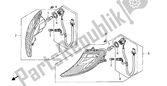 All parts for the Winker of the Honda SH 125S 2007